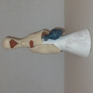 Vintage Kalderon Signed Clay Woman Figurine Holding a Vase
